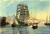 Montague Dawson Canvas Paintings - Thermpyde Leaving Foochow